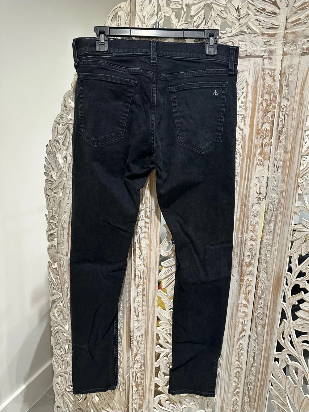 rag & bone Men's Extra Slim Black Jeans